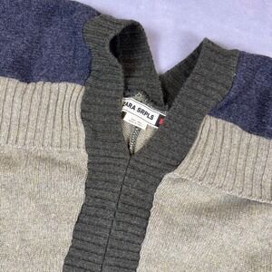 ZARA SRPLS Colorblock Knit Oversized Poncho Wool Sweater Italy Womens Size M